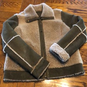 🦥The Territory Ahead olive green leather jacket